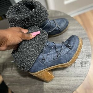 Denim blue Rogue booties
